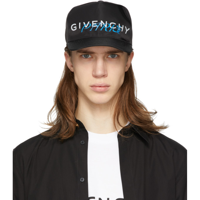 GIVENCHY GIVENCHY 黑色 3D “PARIS” 棉质棒球帽