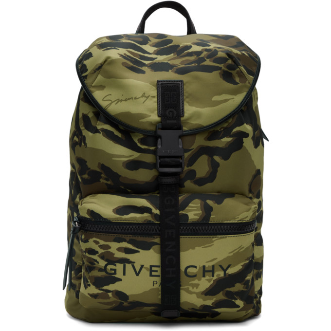 GIVENCHY GIVENCHY GREEN CAMO LIGHT 3 BACKPACK