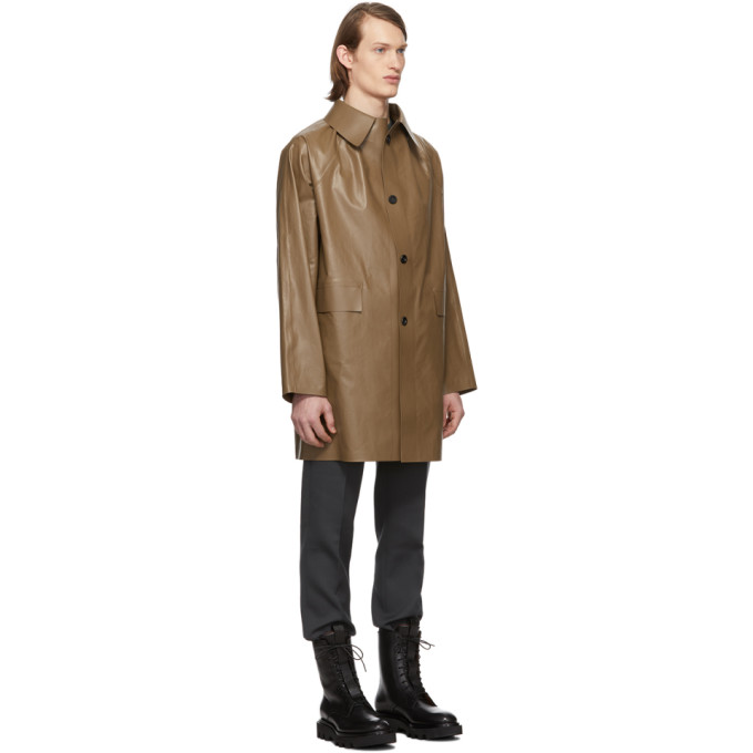 KASSL EDITIONS KASSL EDITIONS BROWN ABOVE THE KNEE OIL COAT