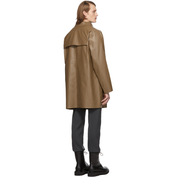 KASSL EDITIONS KASSL EDITIONS BROWN ABOVE THE KNEE OIL COAT