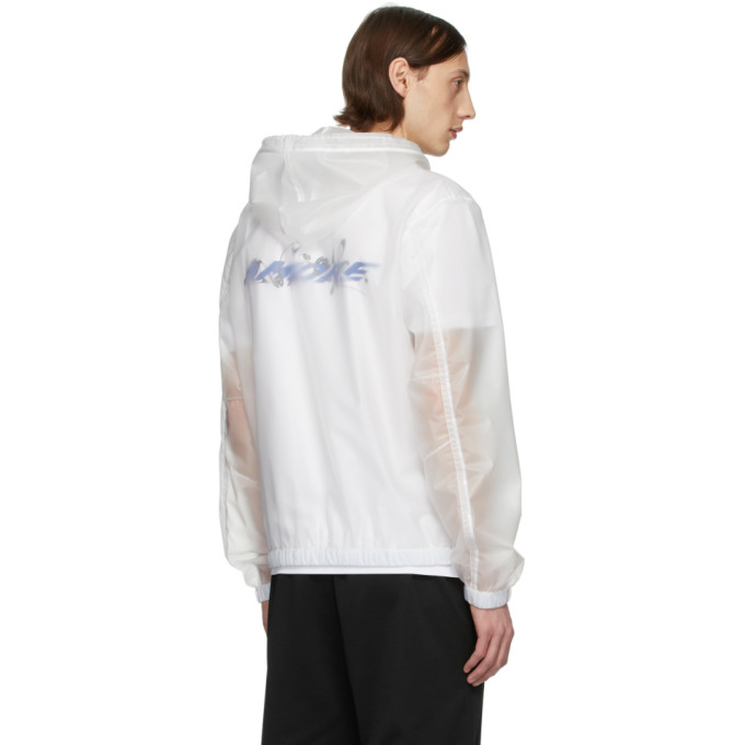 GIVENCHY GIVENCHY WHITE TRANSPARENT WINDBREAKER JACKET