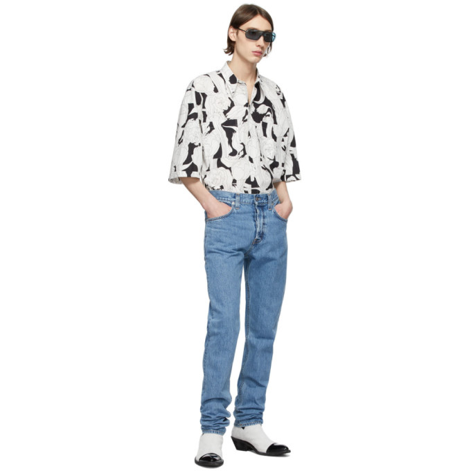 GIVENCHY GIVENCHY BLACK AND WHITE OVERSIZE PATCH SHIRT