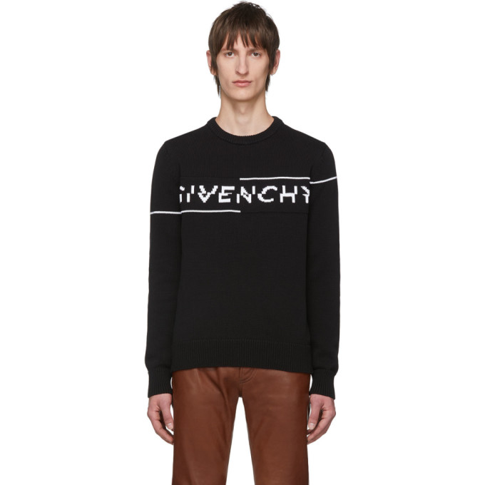 GIVENCHY GIVENCHY BLACK LOGO SWEATER
