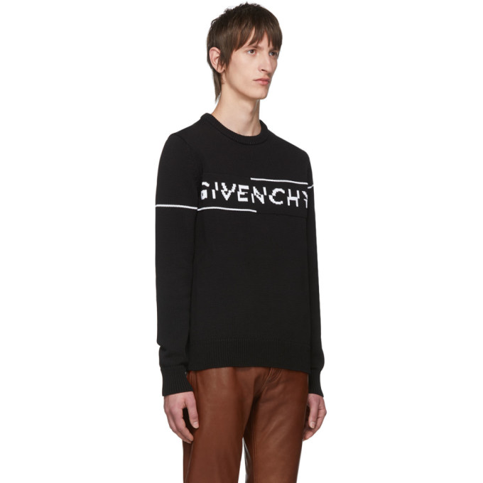 GIVENCHY GIVENCHY BLACK LOGO SWEATER