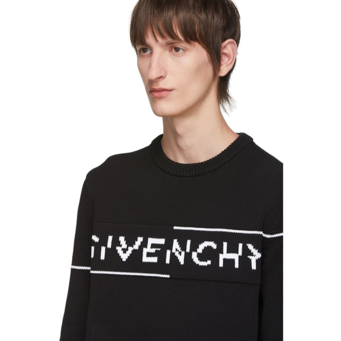 GIVENCHY GIVENCHY BLACK LOGO SWEATER