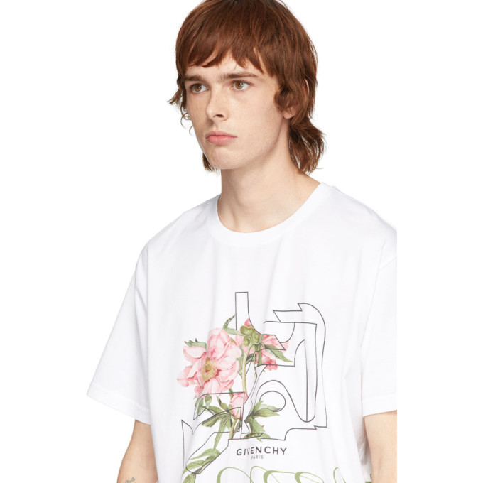 GIVENCHY GIVENCHY WHITE PEONY MAZE T-SHIRT