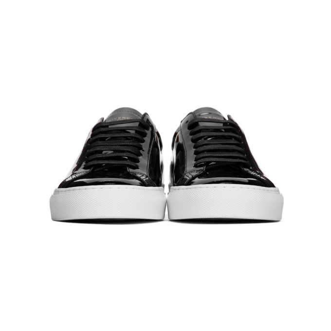 GIVENCHY GIVENCHY BLACK PATENT URBAN KNOTS SNEAKERS