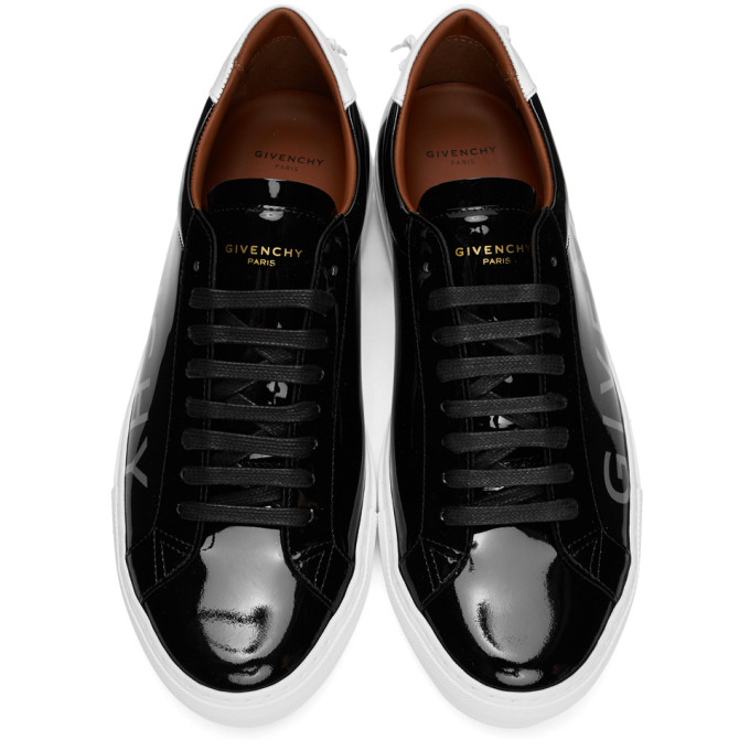 GIVENCHY GIVENCHY BLACK PATENT URBAN KNOTS SNEAKERS
