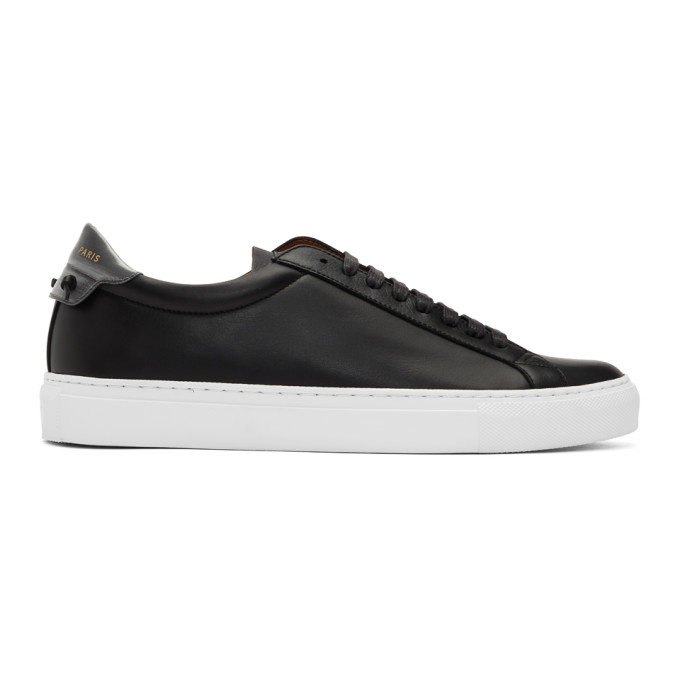 GIVENCHY GIVENCHY BLACK AND SILVER URBAN STREET SNEAKERS