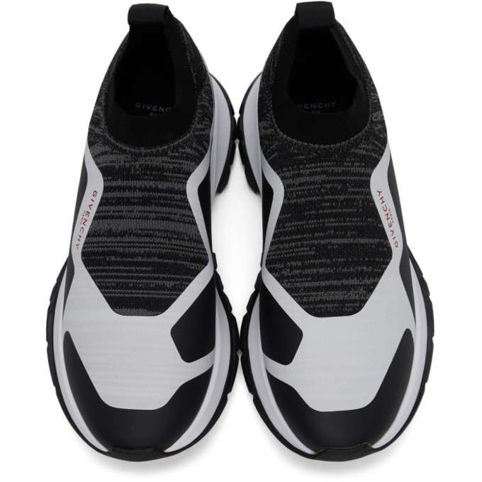 GIVENCHY GIVENCHY BLACK AND WHITE SPECTRE RUNNER SOCK LOW SNEAKERS