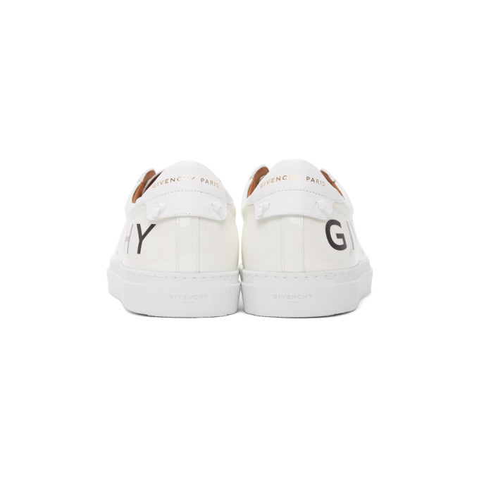 GIVENCHY White Patent Urban Knots Sneakers