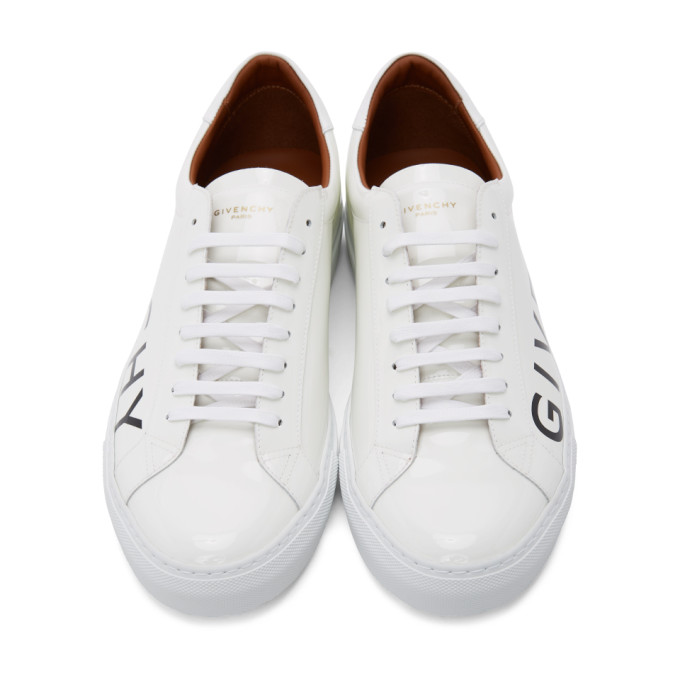 GIVENCHY White Patent Urban Knots Sneakers