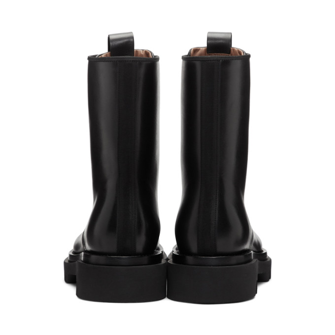 GIVENCHY GIVENCHY BLACK LEATHER COMBAT BOOTS
