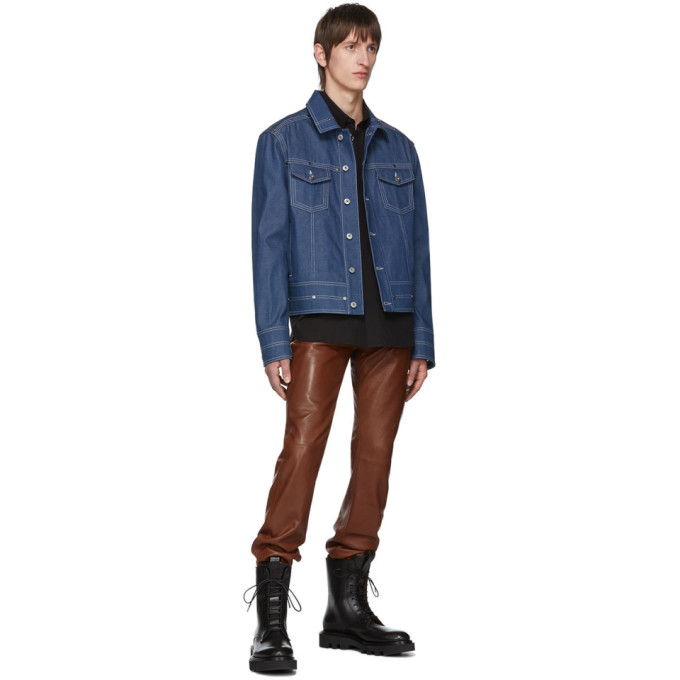 GIVENCHY GIVENCHY BLACK LEATHER COMBAT BOOTS