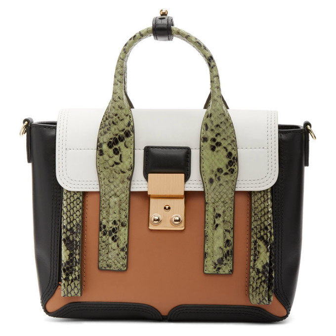 31 Phillip Lim Green Python Mini Pashli Satchel