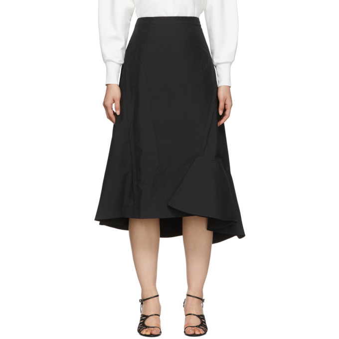 31 Phillip Lim Black Ruffle Hem Skirt