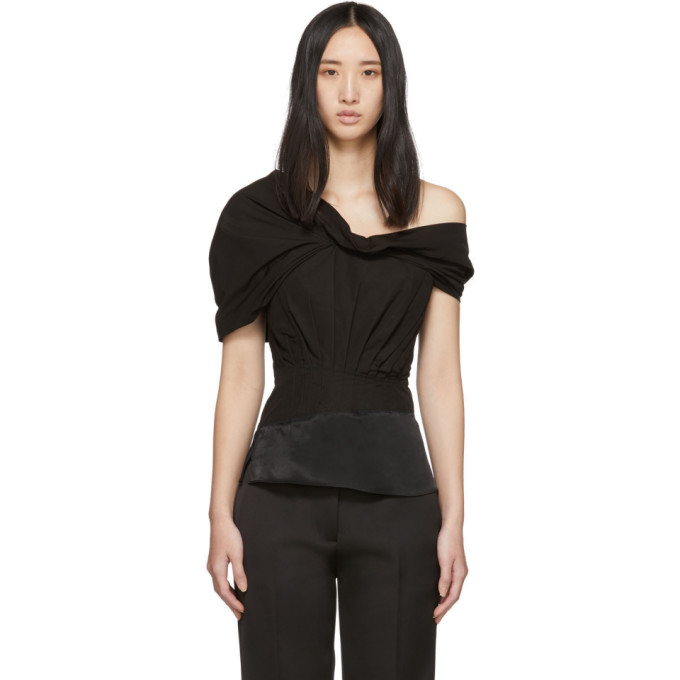 31 Phillip Lim Black Side Shoulder Top