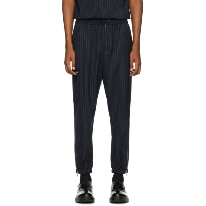 31 Phillip Lim Navy and White Wool Pinstripe Cargo Pants