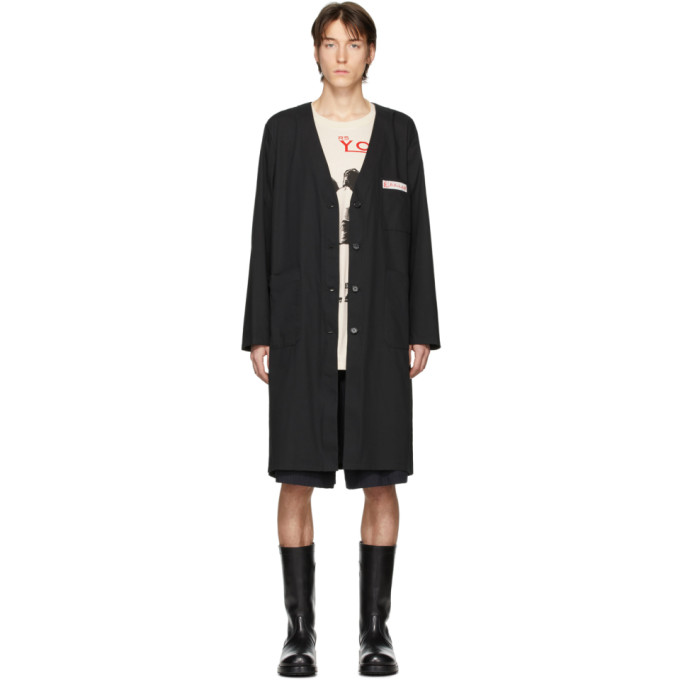 RAF SIMONS RAF SIMONS BLACK CLASSIC LABO COAT