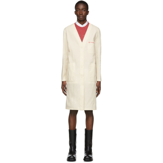 RAF SIMONS RAF SIMONS OFF-WHITE CLASSIC LABO COAT