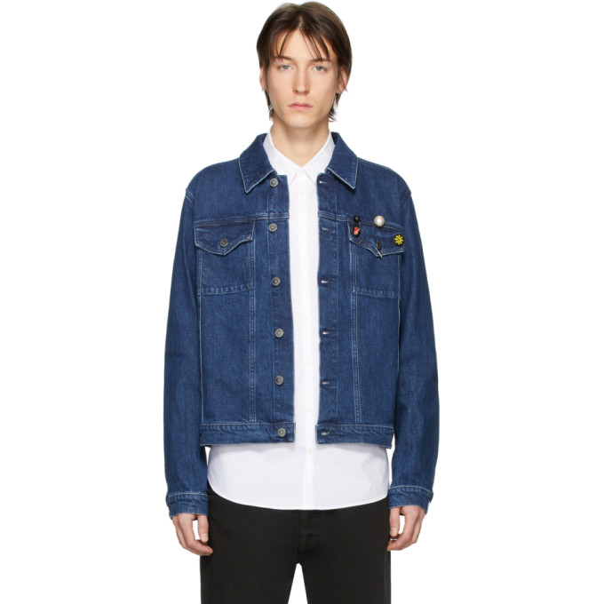 RAF SIMONS RAF SIMONS BLUE DENIM SLIM FIT JACKET