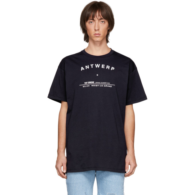 RAF SIMONS Navy Tour Antwerp T-Shirt