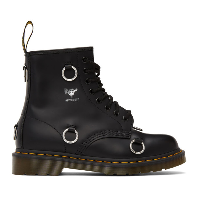 RAF SIMONS RAF SIMONS BLACK DR. MARTENS EDITION 1460 BOOTS