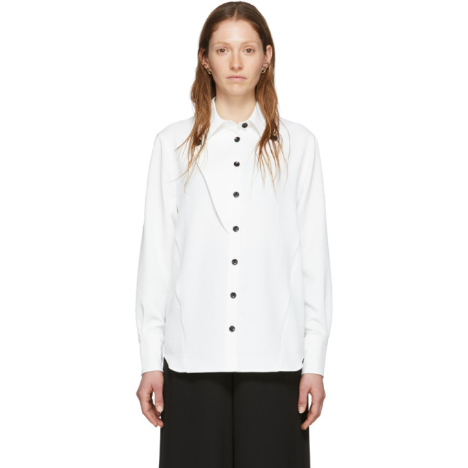 Proenza Schouler Off-white  White Label Button-down Shirt In 00101 Offwh