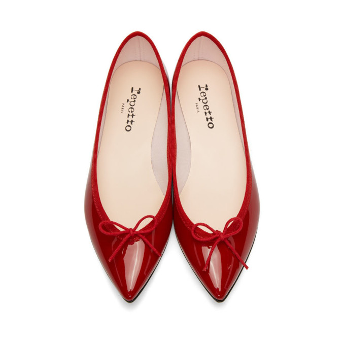 Repetto Red Patent Brigitte Ballerina Flats In 550 Red | ModeSens