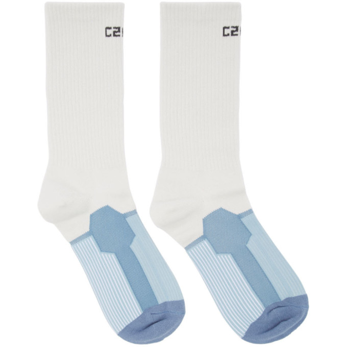 C2H4 Grey and Blue Time Supervisor Expert Socks