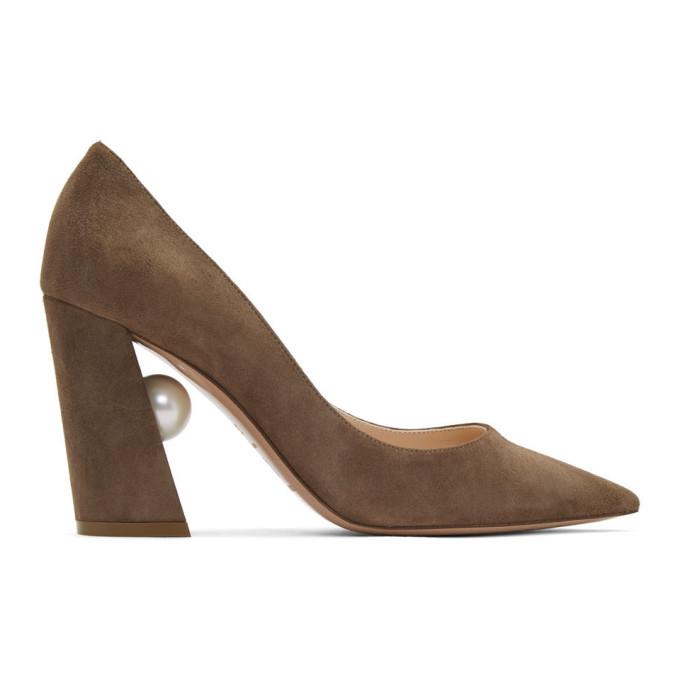 NICHOLAS KIRKWOOD NICHOLAS KIRKWOOD TAUPE SUEDE MIRI HEELS