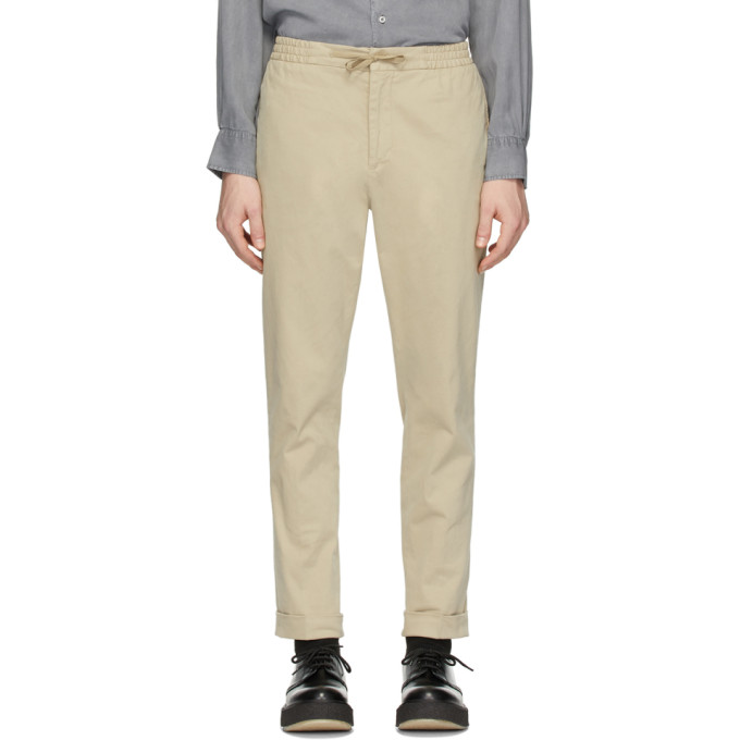 OFFICINE GENERALE OFFICINE GENERALE BEIGE GARMENT-DYED PHIL TROUSERS