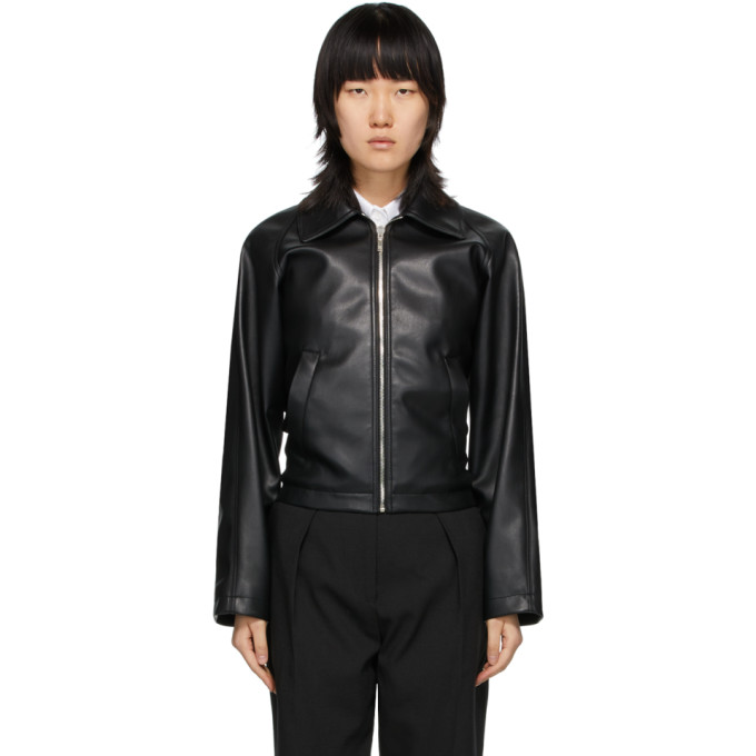 We11done We11done Black Faux Leather Jacket