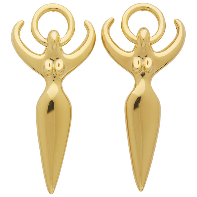 Chloé Chloe Gold Figure Earrings In 9da Gold Co
