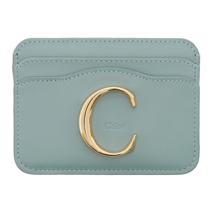 CHLOÉ BLUE 'CHLOÉ C' CARD HOLDER