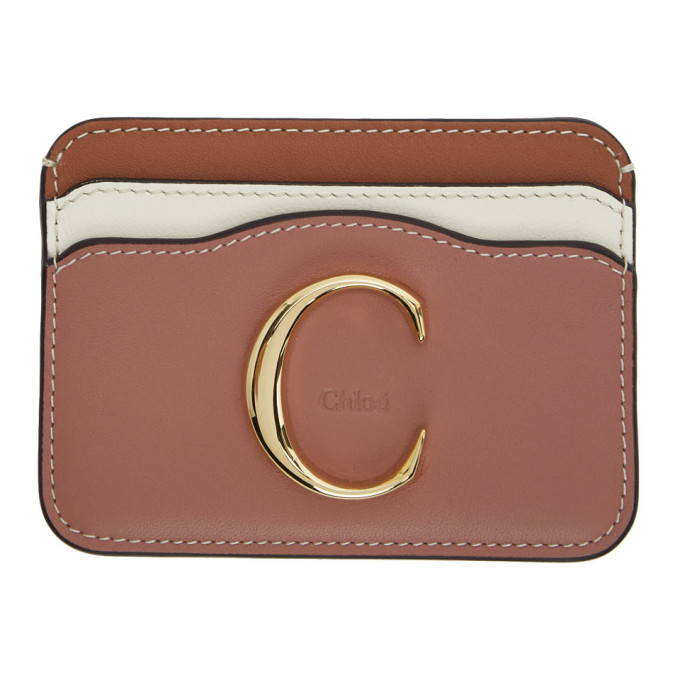 Chloé Chloe Pink Chloe C Card Holder In 6ac Pink