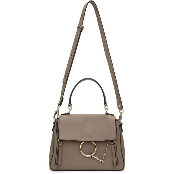 Chloé Chloe Grey Small Faye Day Bag In 23w Motgrey