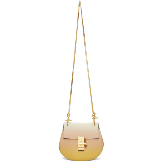 CHLOÉ CHLOE YELLOW AND PINK MINI DREW BAG