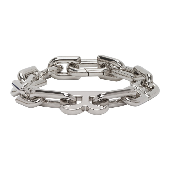 BALENCIAGA BALENCIAGA SILVER B CHAIN LINK BRACELET