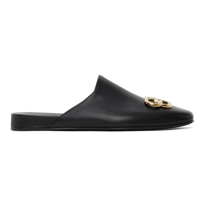 BALENCIAGA BALENCIAGA BLACK BB MULES