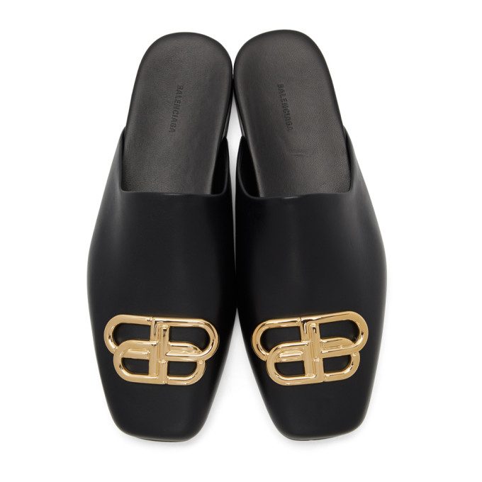 BALENCIAGA BALENCIAGA BLACK BB MULES