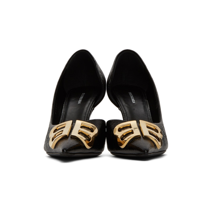 BALENCIAGA BALENCIAGA BLACK BB DORSAY HEELS