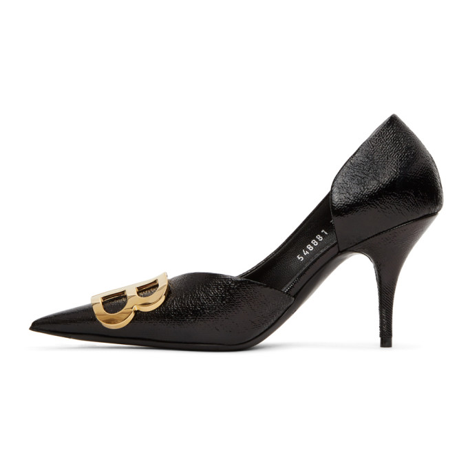 BALENCIAGA BALENCIAGA BLACK BB DORSAY HEELS