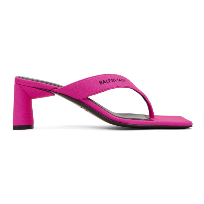 BALENCIAGA BALENCIAGA PINK FLIP FLOP HEELS
