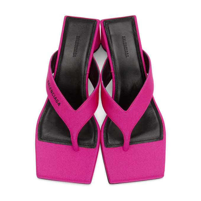 BALENCIAGA BALENCIAGA PINK FLIP FLOP HEELS
