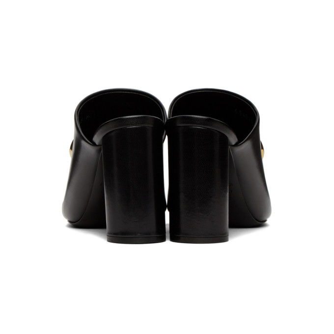 BALENCIAGA BALENCIAGA BLACK OVAL BB HEELED SANDALS