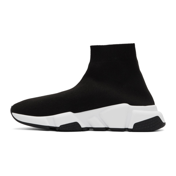 BALENCIAGA BALENCIAGA BLACK AND WHITE SPEED SNEAKERS