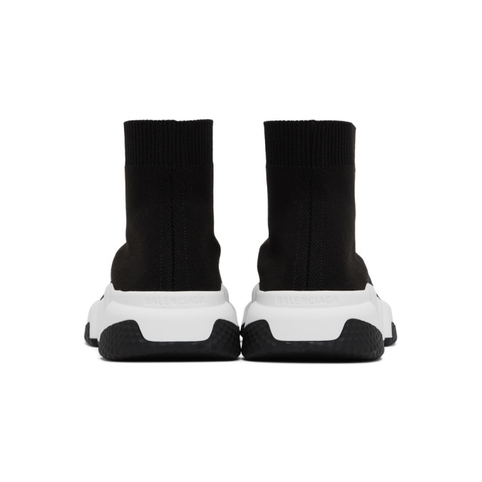 BALENCIAGA BALENCIAGA BLACK AND WHITE SPEED SNEAKERS