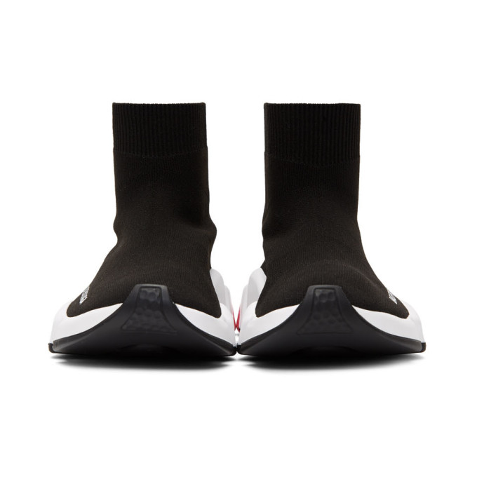 BALENCIAGA BLACK & PINK SPEED SNEAKERS