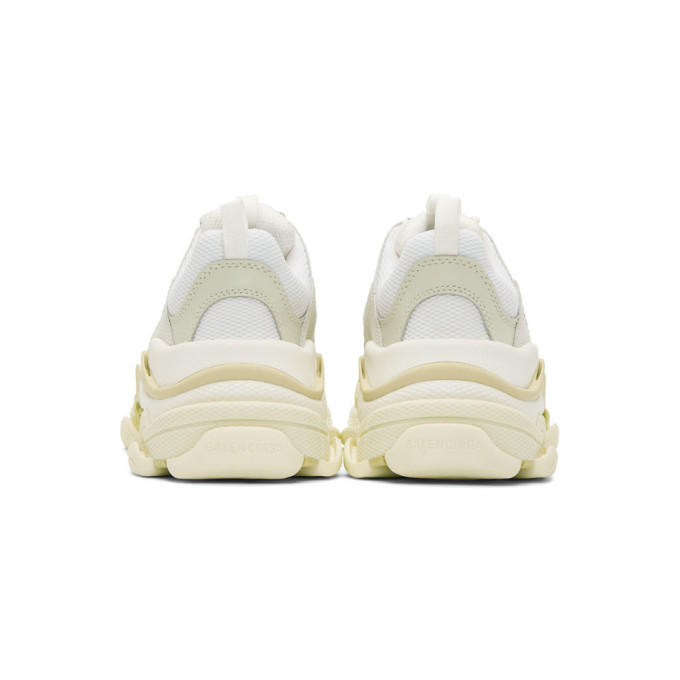 BALENCIAGA White Triple S Sneakers